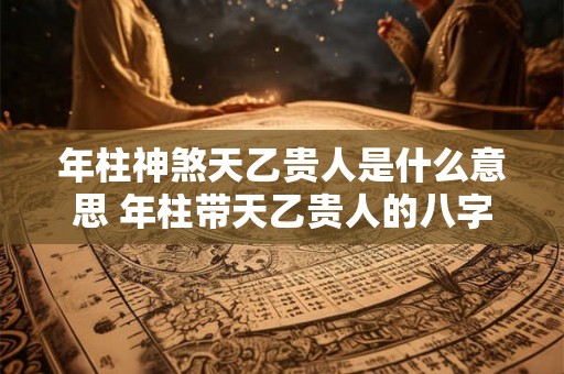 年柱神煞天乙贵人是什么意思 年柱带天乙贵人的八字