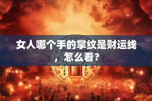 女人哪个手的掌纹是财运线，怎么看？