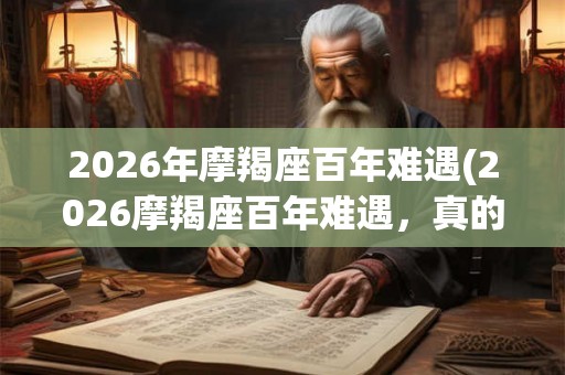 2026年摩羯座百年难遇(2026摩羯座百年难遇，真的会是灾难年吗？)