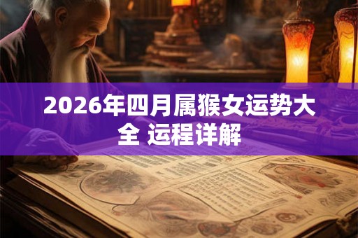 2026年四月属猴女运势大全 运程详解