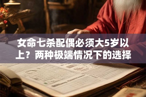 女命七杀配偶必须大5岁以上？两种极端情况下的选择
