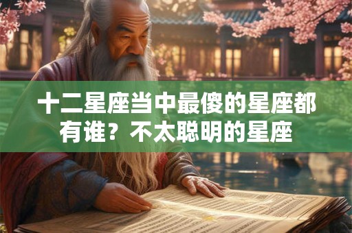 十二星座当中最傻的星座都有谁？不太聪明的星座