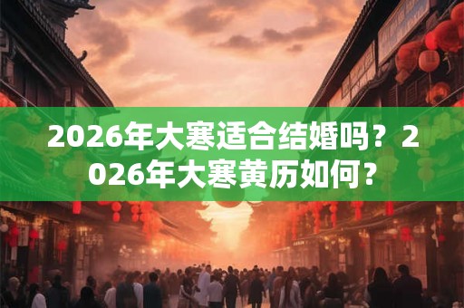 2026年大寒适合结婚吗？2026年大寒黄历如何？