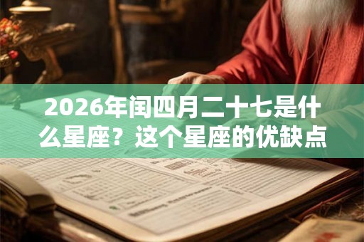 2026年闰四月二十七是什么星座？这个星座的优缺点是什么？