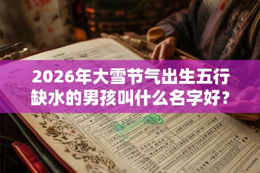 2026年大雪节气出生五行缺水的男孩叫什么名字好？