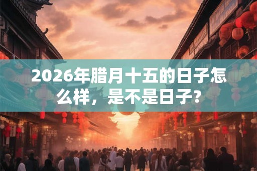 2026年腊月十五的日子怎么样,是不是日子? 2026年腊月十五的日子怎么样,是不是日子?