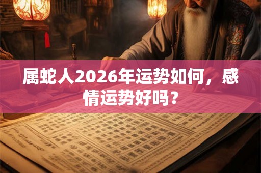 属蛇人2026年运势如何，感情运势好吗？