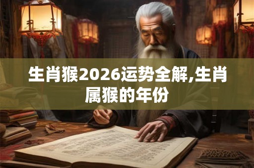 生肖猴2026运势全解,生肖属猴的年份