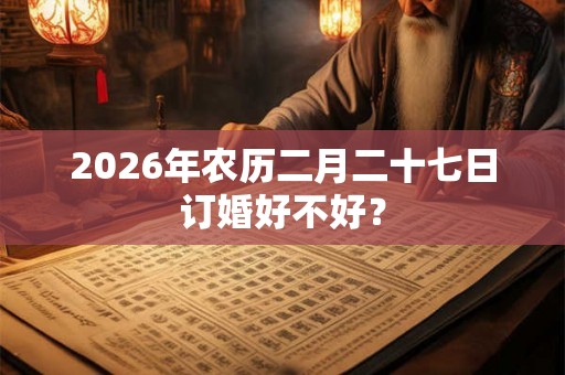 2026年农历二月二十七日订婚好不好？