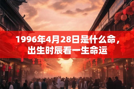 1996年4月28日是什么命，出生时辰看一生命运