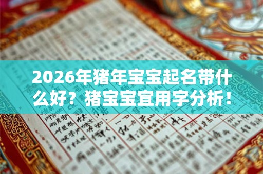 2026年猪年宝宝起名带什么好?猪宝宝宜用字分析! 2026年猪年宝宝起名带什么好?猪宝宝宜用字分析!