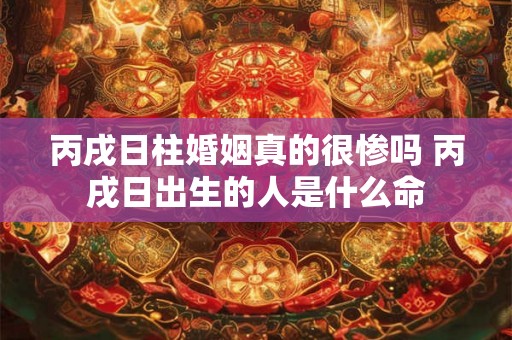 丙戌日柱婚姻真的很惨吗 丙戌日出生的人是什么命