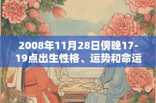 2008年11月28日傍晚17-19点出生性格、运势和命运