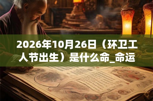 2026年10月26日（环卫工人节出生）是什么命_命运如何