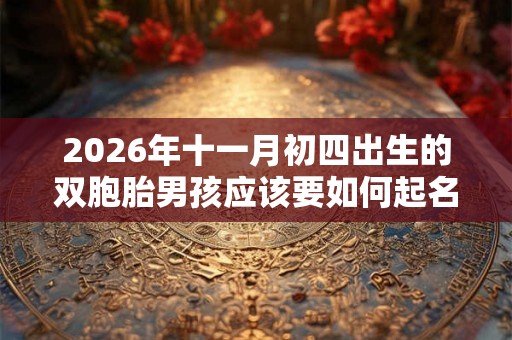 2026年十一月初四出生的双胞胎男孩应该要如何起名字最好，五行属什么