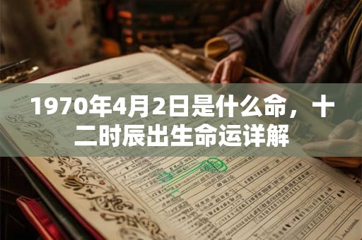 1970年4月2日是什么命,十二时辰出生命运详解 1970年4月2日是什么命,十二时辰出生命运详解