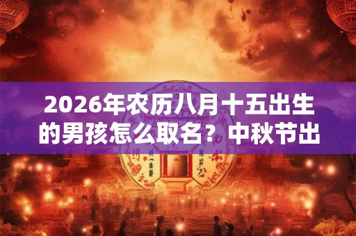2026年农历八月十五出生的男孩怎么取名？中秋节出生的孩子好吗？