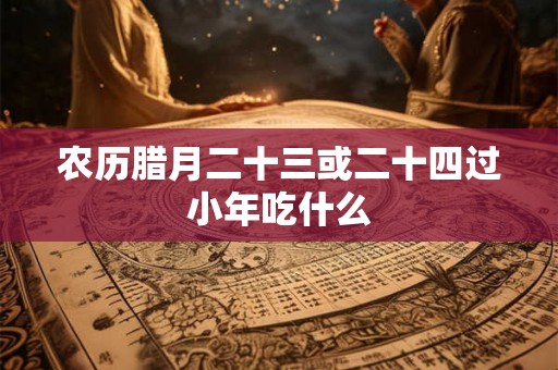 农历腊月二十三或二十四过小年吃什么 农历腊月二十三或二十四过小年吃什么
