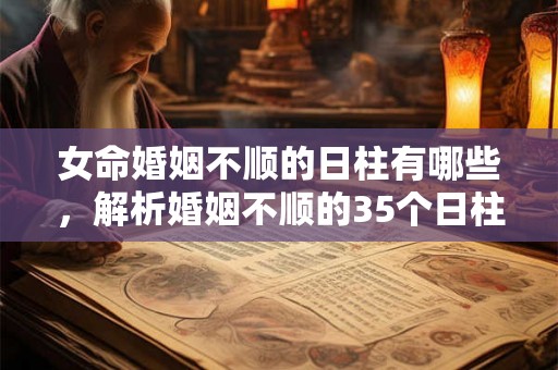 女命婚姻不顺的日柱有哪些，解析婚姻不顺的35个日柱