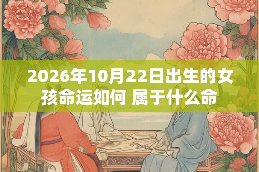 2026年10月22日出生的女孩命运如何 属于什么命