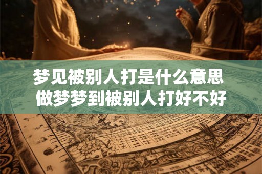 梦见被别人打是什么意思 做梦梦到被别人打好不好