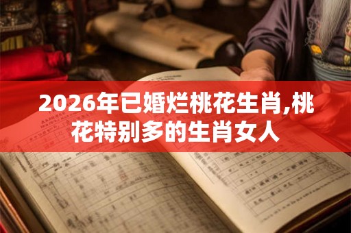 2026年已婚烂桃花生肖,桃花特别多的生肖女人