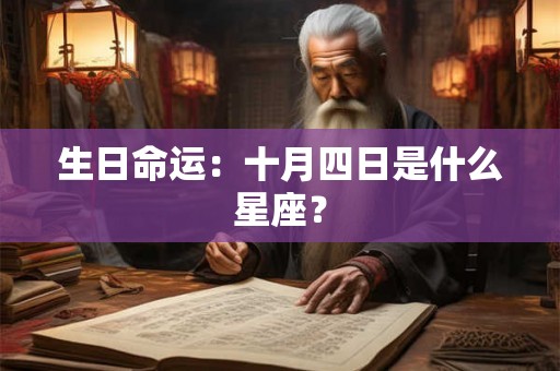 生日命运：十月四日是什么星座？