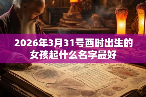 2026年3月31号酉时出生的女孩起什么名字最好