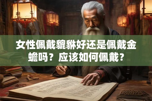 女性佩戴貔貅好还是佩戴金蟾吗？应该如何佩戴？