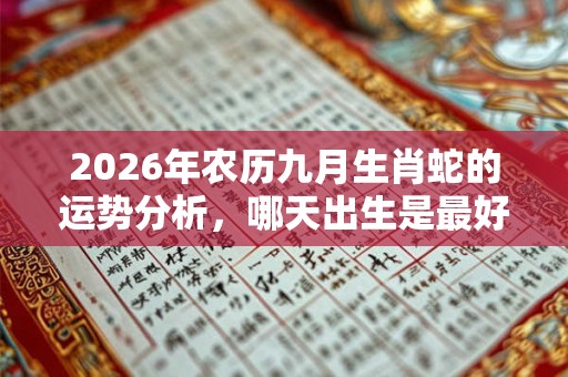 2026年农历九月生肖蛇的运势分析,哪天出生是最好的? 2026年农历九月生肖蛇的运势分析,哪天出生是最好的?