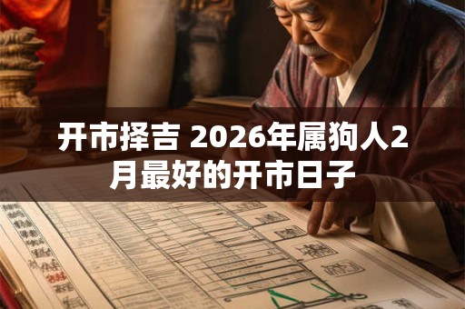 开市择吉 2026年属狗人2月最好的开市日子 开市择吉 2026年属狗人2月最好的开市日子