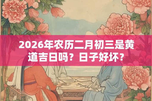 2026年农历二月初三是黄道吉日吗？日子好坏？