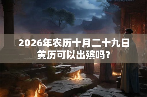 2026年农历十月二十九日黄历可以出殡吗？