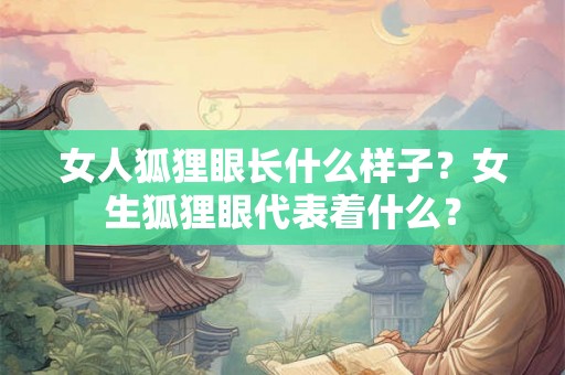 女人狐狸眼长什么样子？女生狐狸眼代表着什么？