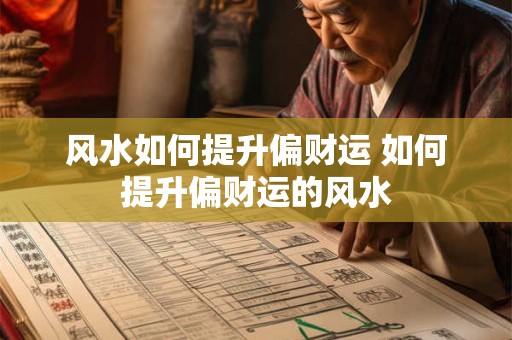 风水如何提升偏财运 如何提升偏财运的风水