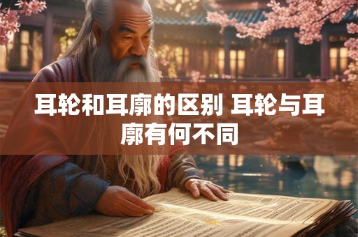 耳轮和耳廓的区别 耳轮与耳廓有何不同