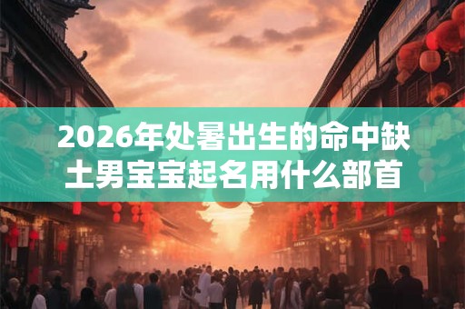 2026年处暑出生的命中缺土男宝宝起名用什么部首