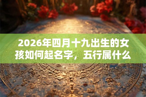 2026年四月十九出生的女孩如何起名字，五行属什么