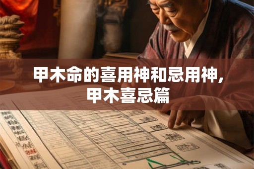 甲木命的喜用神和忌用神,甲木喜忌篇