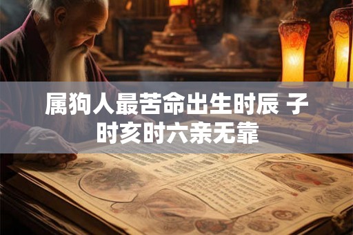 属狗人最苦命出生时辰 子时亥时六亲无靠 属狗人最苦命出生时辰 子时亥时六亲无靠