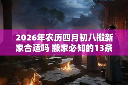 2026年农历四月初八搬新家合适吗 搬家必知的13条禁忌