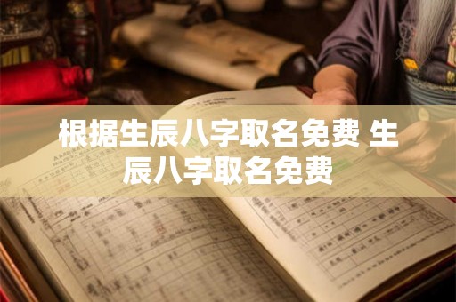根据生辰八字取名免费 生辰八字取名免费