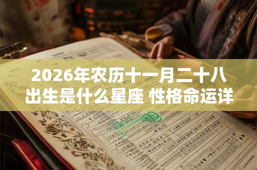 2026年农历十一月二十八出生是什么星座 性格命运详解