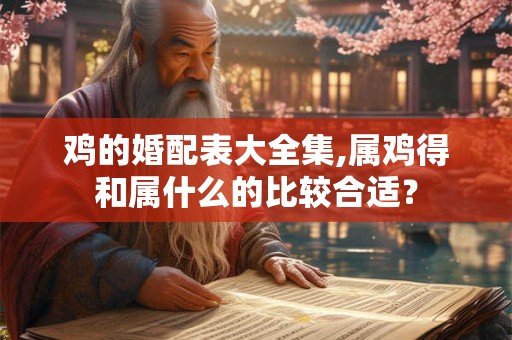 鸡的婚配表大全集,属鸡得和属什么的比较合适? 鸡的婚配表大全集,属鸡得和属什么的比较合适?