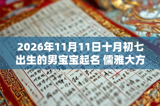 2026年11月11日十月初七出生的男宝宝起名 儒雅大方