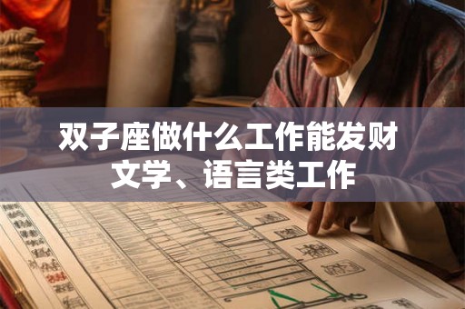 双子座做什么工作能发财 文学、语言类工作