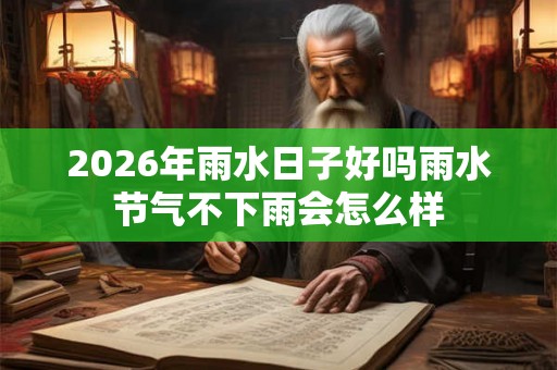 2026年雨水日子好吗雨水节气不下雨会怎么样 2026年雨水日子好吗雨水节气不下雨会怎么样
