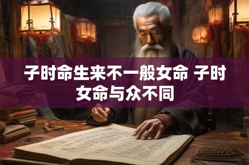 子时命生来不一般女命 子时女命与众不同