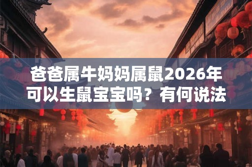 爸爸属牛妈妈属鼠2026年可以生鼠宝宝吗？有何说法？