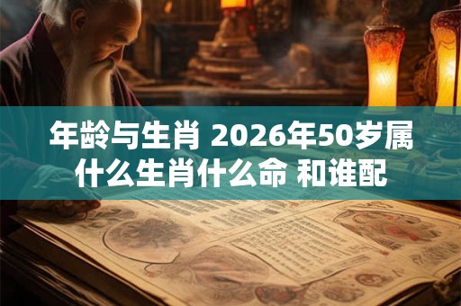 年龄与生肖 2026年50岁属什么生肖什么命 和谁配